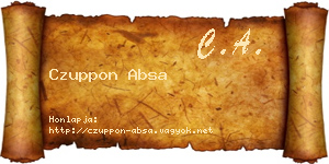 Czuppon Absa névjegykártya